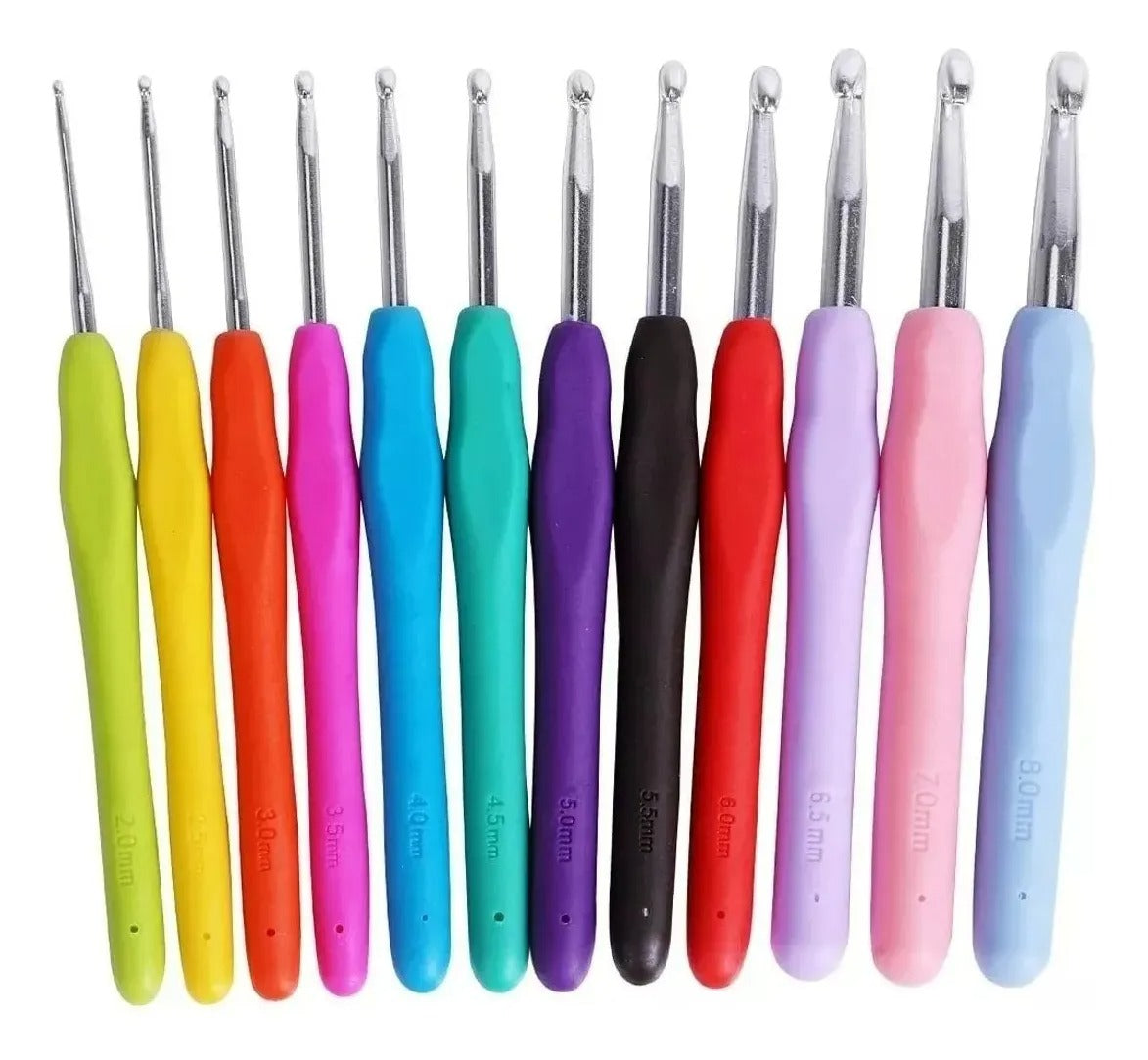 Set de 12 crochet con cuenco para tejedoras