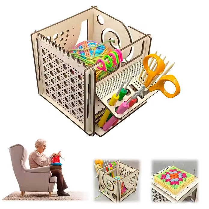 Caja Organizadora Multifuncional Para Tejedoras