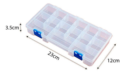 Pack 5 Cajas Organizadoras De Plástico 15 Compartimientos