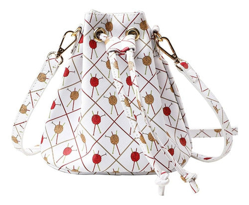 Bolso para accesorios de tejido y ovillos