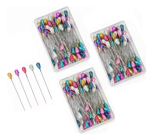Set de 300 alfileres de costura con cabeza plástica