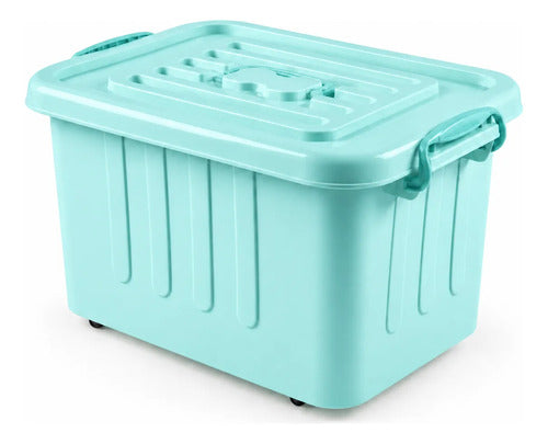 Caja Organizadora De Plastico 45 Litros Con Tapa Multiuso