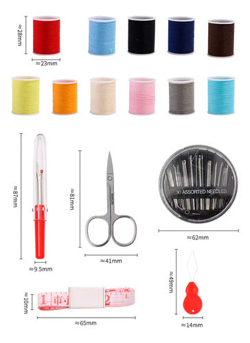 Costurero Set De Costura Hilos, Agujas Y Más En Linda Cajita
