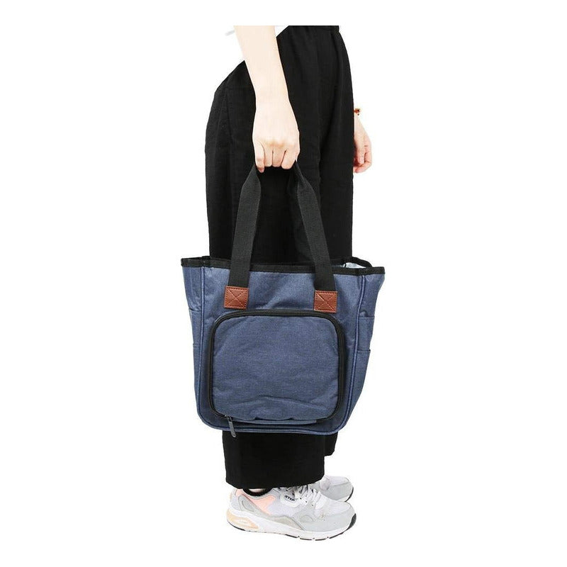 Bolso Porta Tejidos Lana Palillos Crochet Tipo Cartera