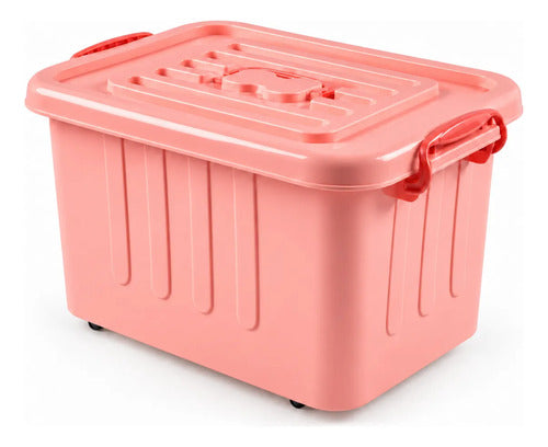 Caja Organizadora De Plastico 45 Litros Con Tapa Multiuso