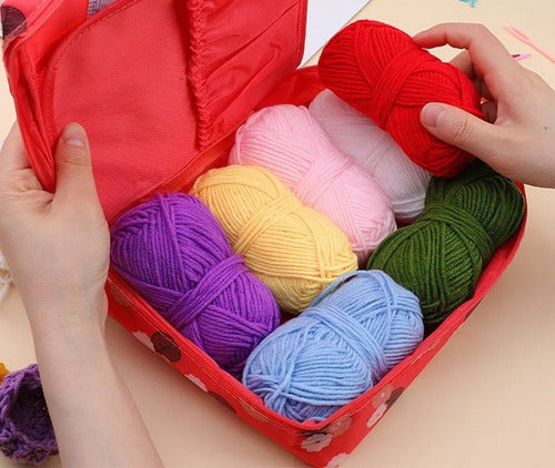 Kit para tejer con bolsito – ideal para principiantes o regalo