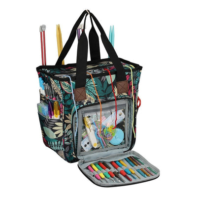 Bolso Porta Tejidos Lana Palillos Crochet Tipo Cartera