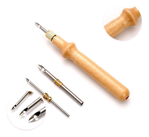 Set Aguja Mágica Intercambiable 3 Medidas Punch Needle