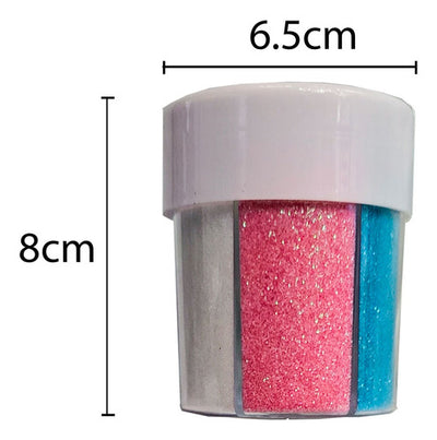 Set 6 Frascos Dosificador De Escarcha Purpurina Brillantina