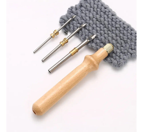 Set Aguja Mágica Intercambiable 3 Medidas Punch Needle