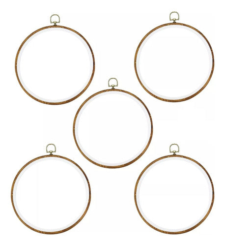 Set De 5 Bastidores Decorativos Para Bordado 9 Cm