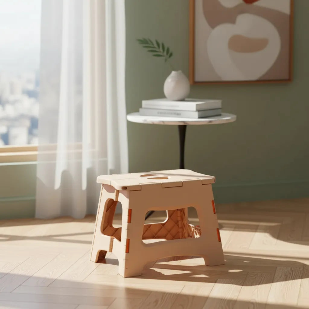 Piso Plegable Plastico Piso Escalera Taburete Banquito