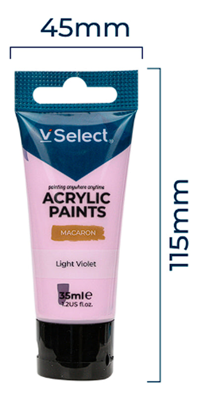 Set 6 Pinturas Acrílicas Colores Pasteles Macaron 35ml