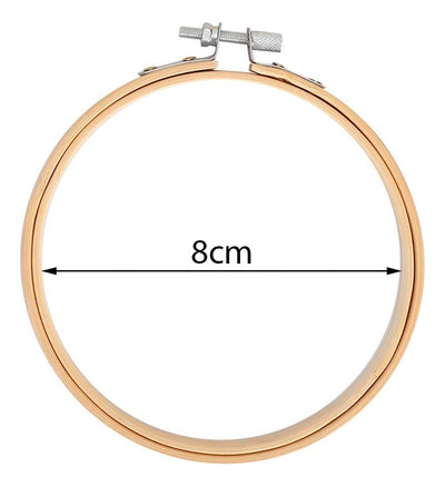 Set De 5 Bastidores De Madera Bambu Para Bordado 8cm X 5un
