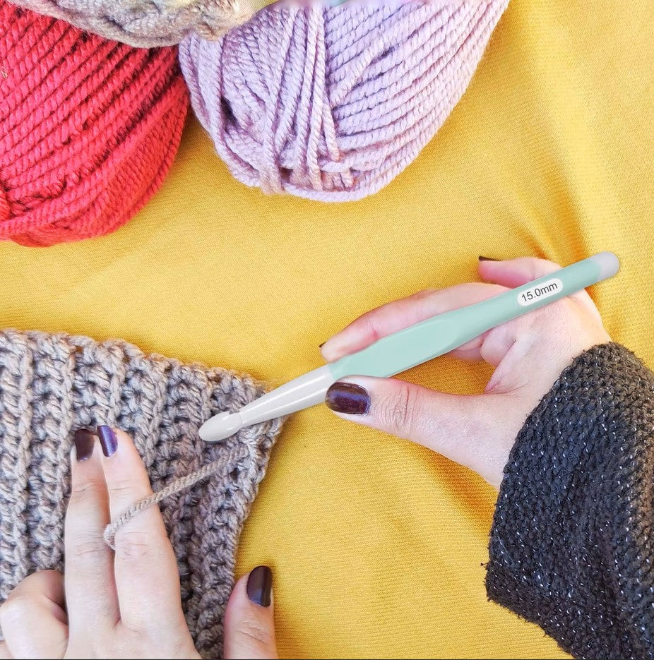 Set De 5 Crochet De Plastico XL Jumbo 8 A 20mm