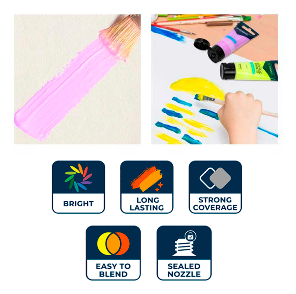 Set 6 Pinturas Acrílicas Colores Brilla En La Oscuridad 35ml