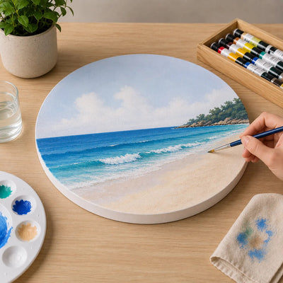 Set 3 Bastidores Circulares 30cm Para Pintar Lienzo De Tela
