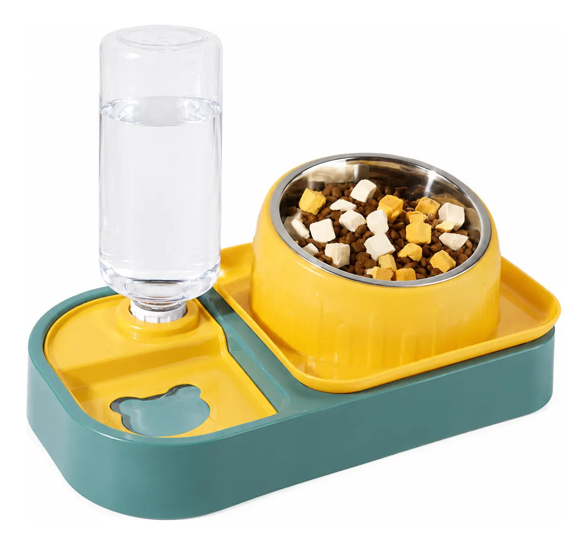 Comedero Bebedero Para Mascotas Con Plato Entrenamiento