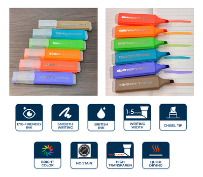 Set Destacadores 6 Colores Resaltadores Profesionales