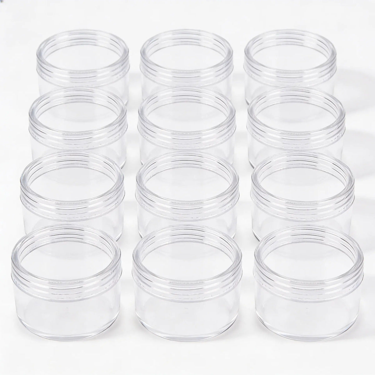 Pack 12 Frascos Organizadores Transparentes 30ml Mostacillas