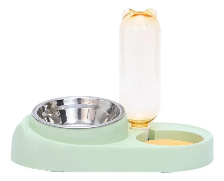 Plato Comedero Y Dispensador De Agua Para Mascotas Gato