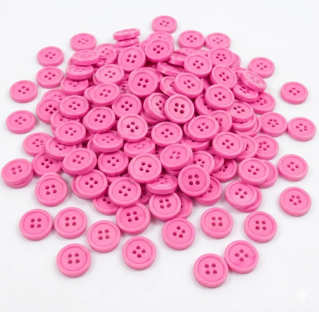 Pack 100 Botones De Resina 11mm Para Costura Y Manualidades