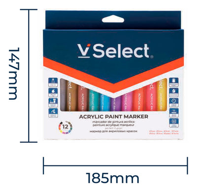 Marcadores Acrílicos 12 Colores Acrylic Paint Markers