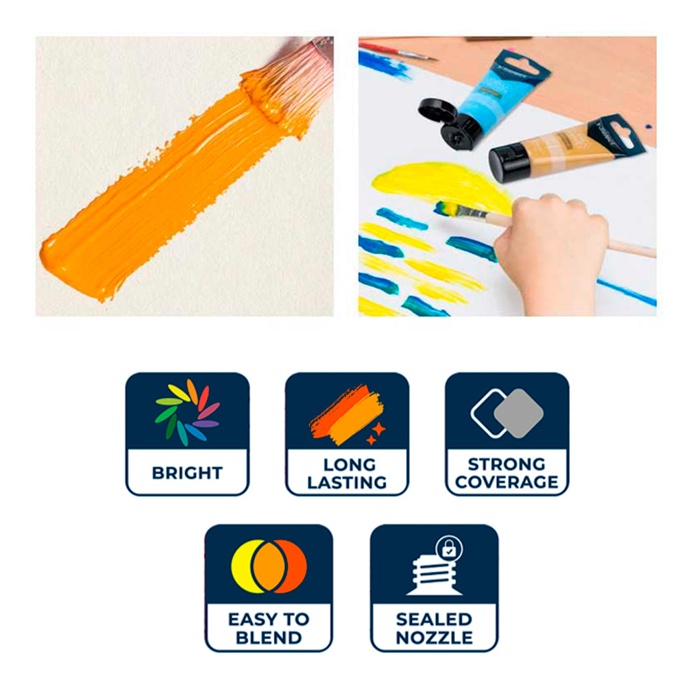 Set 6 Pinturas Acrílicas Colores Metalicos 35ml