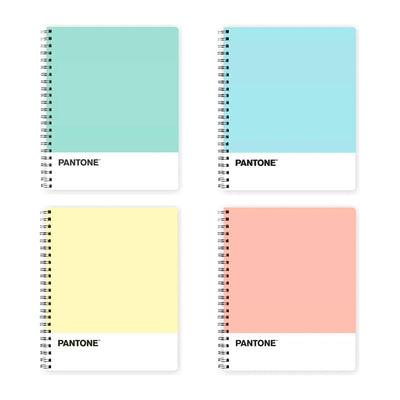 Pack 4 Cuadernos Universitario Pantone Pastel Tapa Dura 7mm