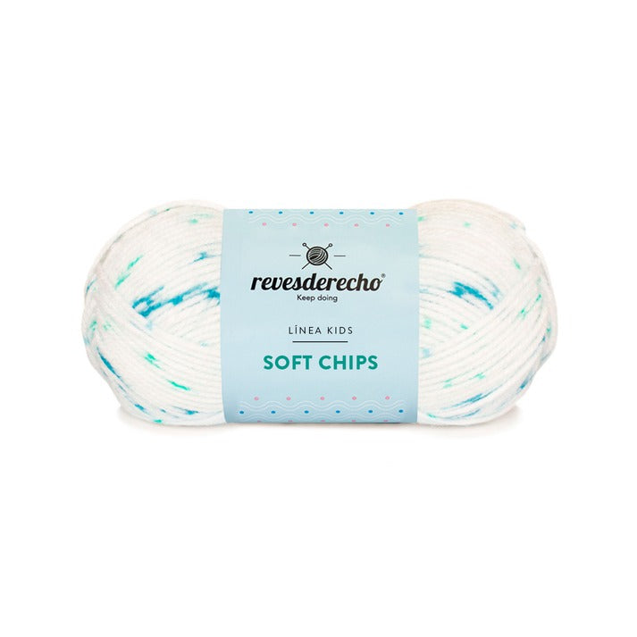 Ovillo Soft Chips RevesDerecho – lana acrílica multicolor