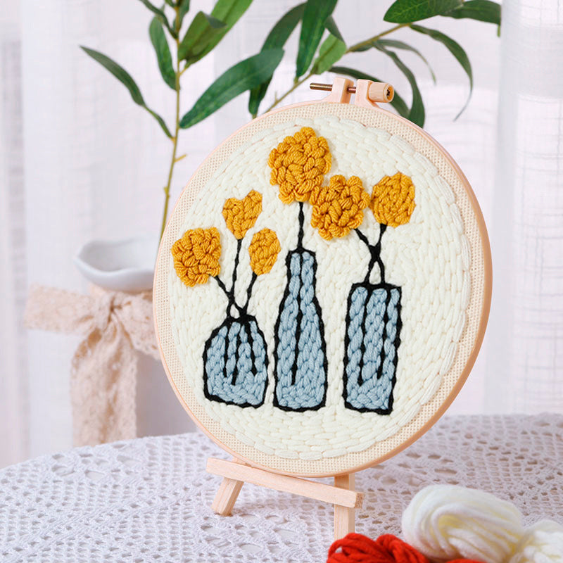 Set 3 Kit De Bordado Para Principiantes + Aguja Magica