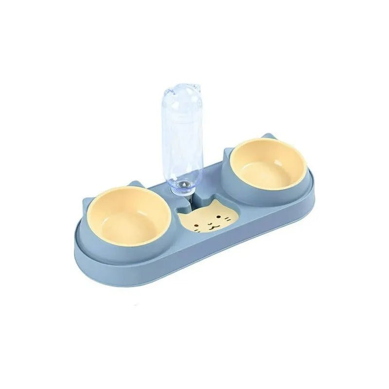 Bebedero Y Comedero Plato Doble Para Mascotas Perro Gato - Baúl de Ayün