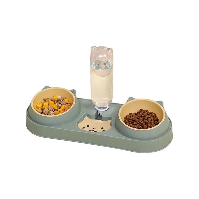 Bebedero Y Comedero Plato Doble Para Mascotas Perro Gato - Baúl de Ayün