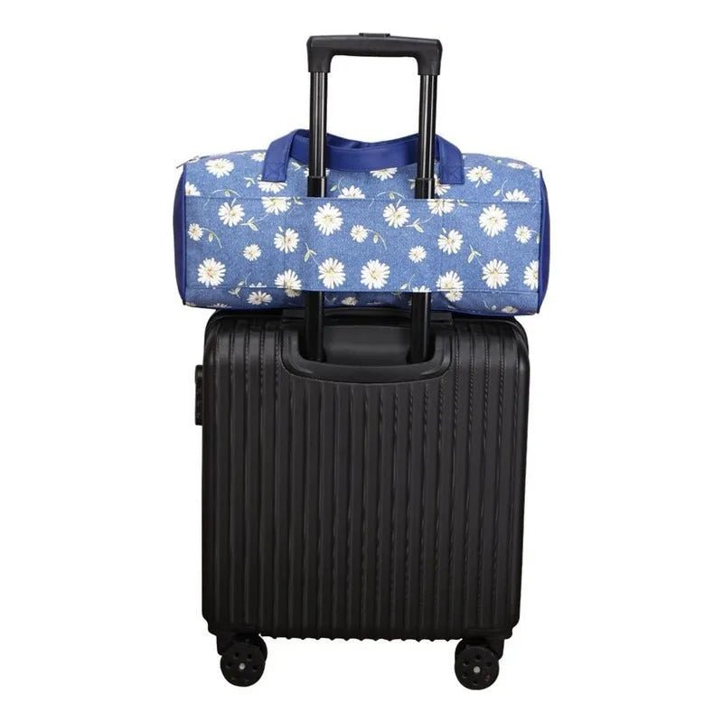 Bolso Organizador Tejido Lanas Palillos Y Crochet Flores - Baúl de Ayün