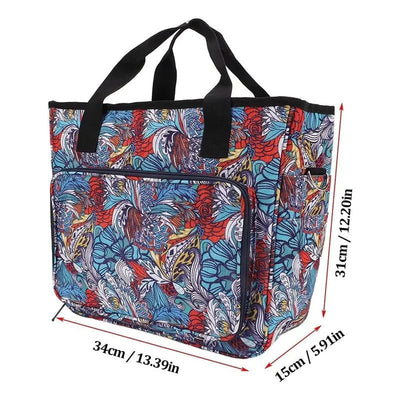 Bolso Porta Tejido Lana Palillos Crochet Tipo Cartera Grande - Baúl de Ayün