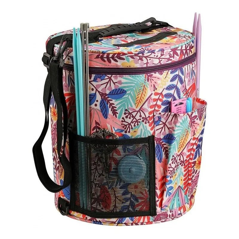 Bolso Porta Tejido Lanas Palillos Y Crochet Grande - Diseños - Baúl de Ayün