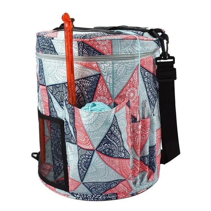 Bolso Porta Tejido Lanas Palillos Y Crochet Grande - Diseños - Baúl de Ayün