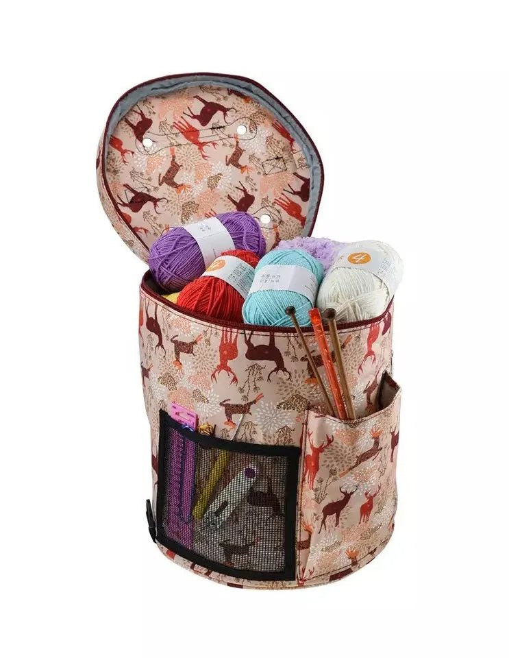 Bolso Porta Tejido Lanas Palillos Y Crochet Grande - Diseños - Baúl de Ayün