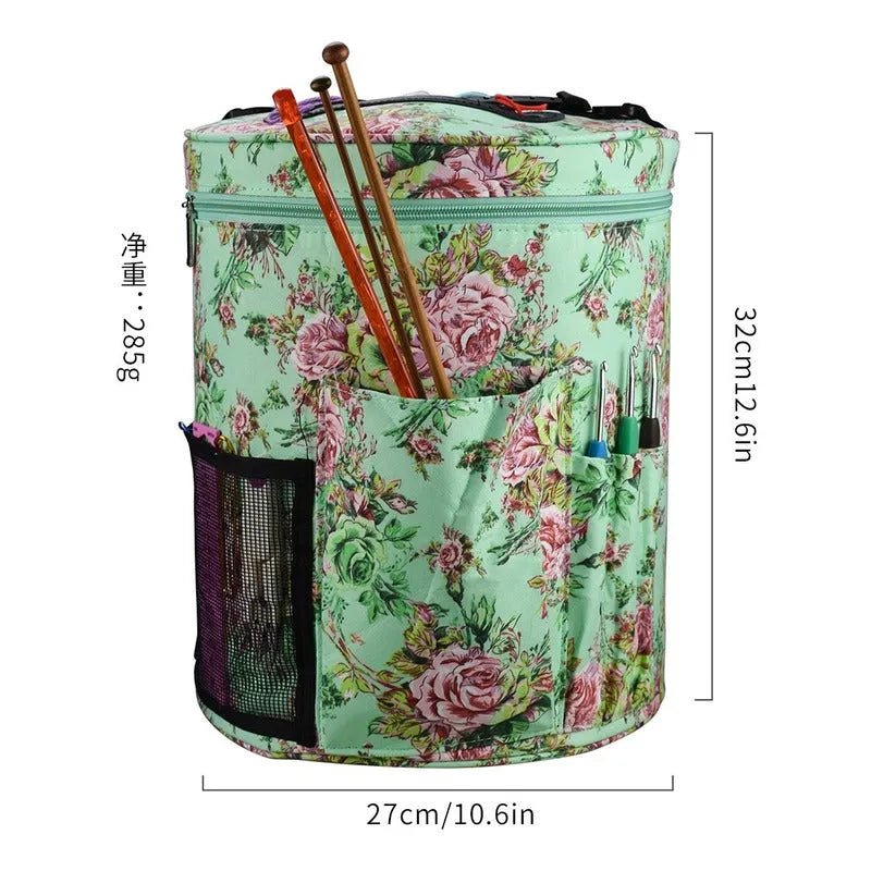 Bolso Porta Tejido Lanas Palillos Y Crochet Grande - Diseños - Baúl de Ayün