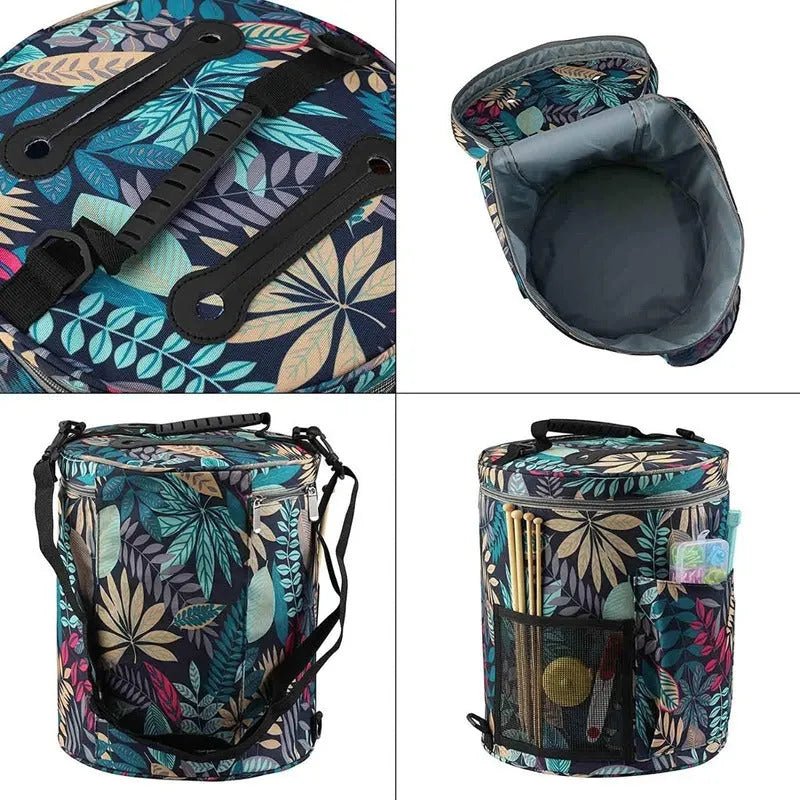 Bolso Porta Tejido Lanas Palillos Y Crochet Grande - Diseños - Baúl de Ayün