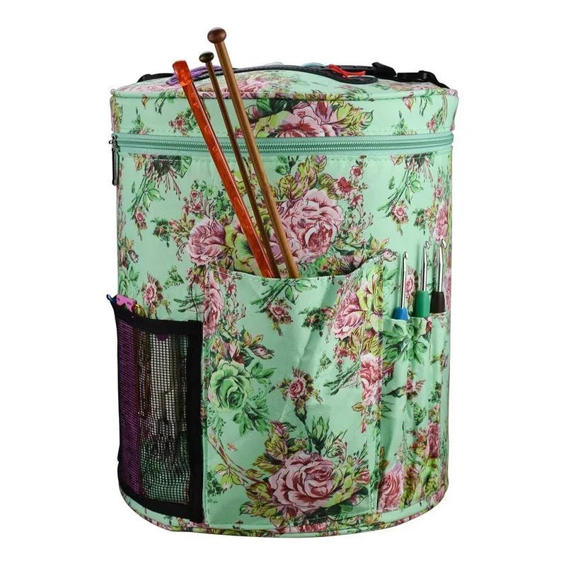 Bolso Porta Tejido Lanas Palillos Y Crochet Grande - Diseños - Baúl de Ayün