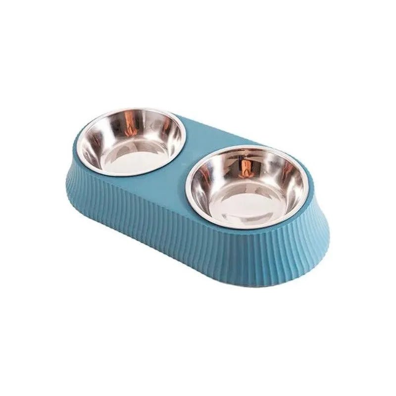 Comedero Plato Doble Acero Inox Para Mascotas Perro Gato - Baúl de Ayün