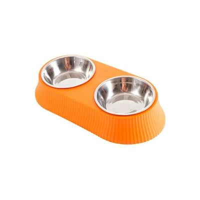 Comedero Plato Doble Acero Inox Para Mascotas Perro Gato - Baúl de Ayün