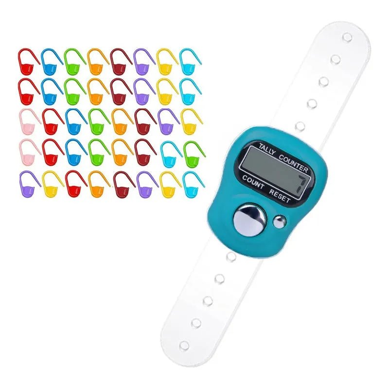 Contador De Vueltas Digital + 40 Marcadores Para Tejido - Baúl de Ayün