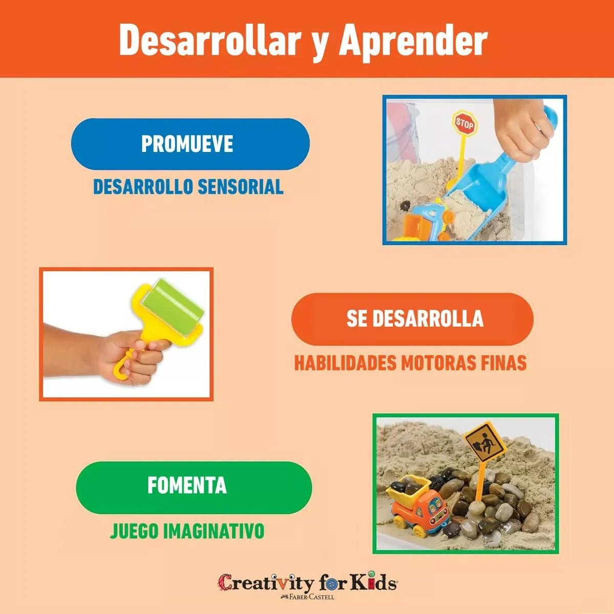 Creativity For Kids: Caja Sensorial - Zona De Construcción - Baúl de Ayün