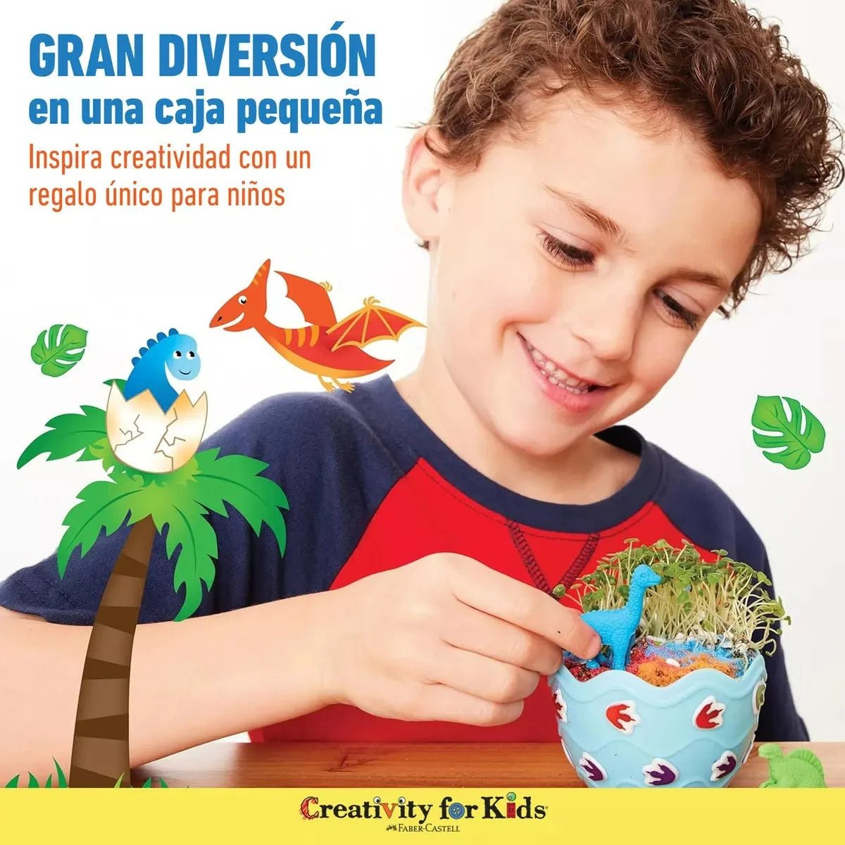 Creativity For Kids: Mini Garden - Dinosaurio Kit Terrario - Baúl de Ayün