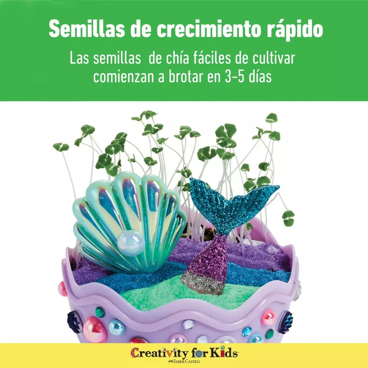 Creativity For Kids: Mini Garden - Sirena Kit Terrario - Baúl de Ayün