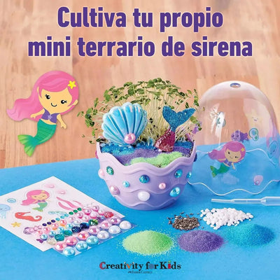 Creativity For Kids: Mini Garden - Sirena Kit Terrario - Baúl de Ayün