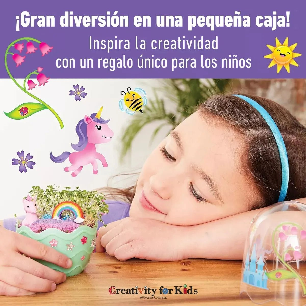 Creativity For Kids: Mini Garden - Unicornio Kit Terrario - Baúl de Ayün