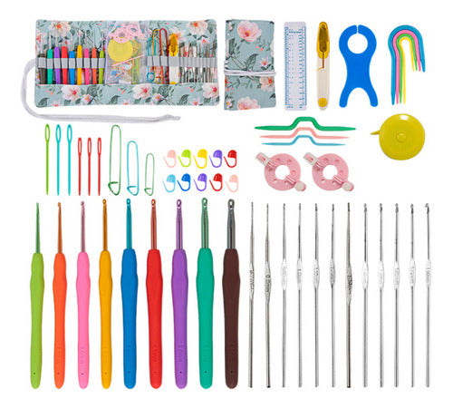 Set completo para tejer con crochet y estuche